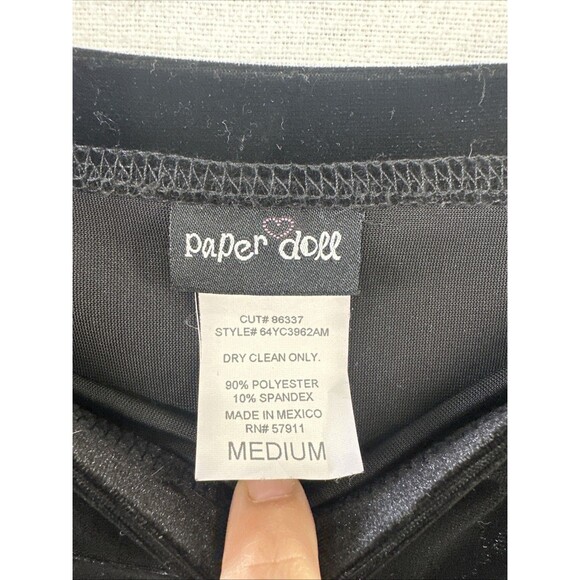 Paper Doll Black Velvet Skirt Womens Med Long Maxi Whimsygoth Boho Witchy - Picture 2 of 11